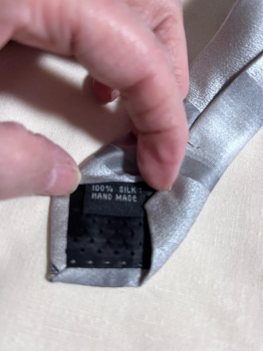 Pierre Cardin Silver Gray Pattern Men's Tie